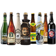 Adriean Oaked Bio, Gentse Strop, Tripel Karmeliet,
La Chouffe, IJwit, Jopen Daddy Cool, La Trappe Isid’or
of tripel geschenkfles